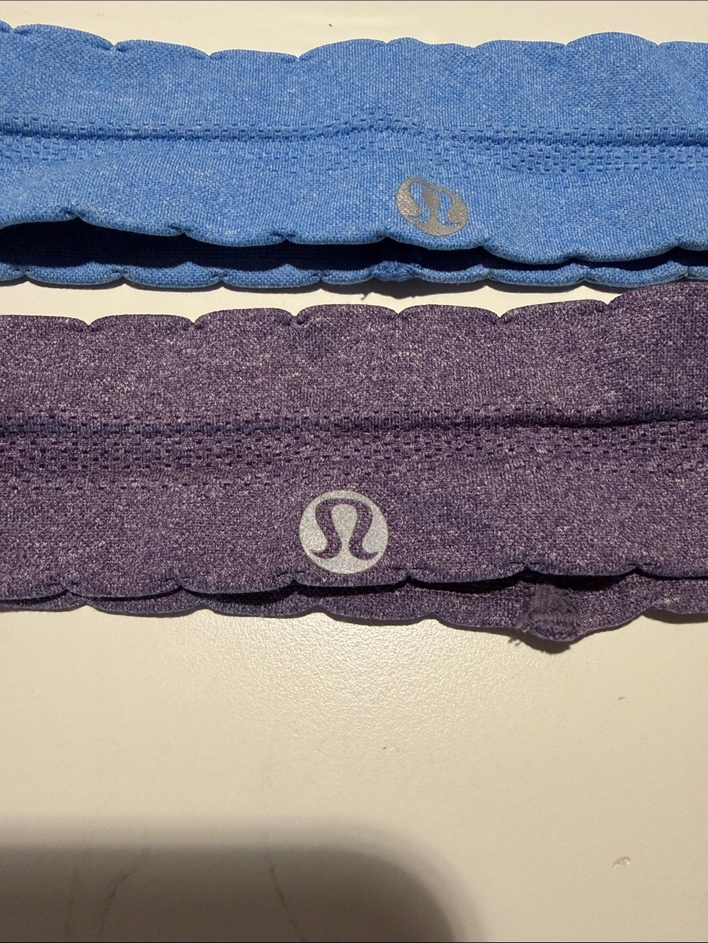 lululemon athletica Blue and Purple Scalloped Edge Headbands (2) - Picture 3 of 4